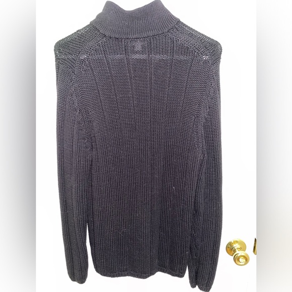 Calvin Klein | Black Rib Knit Long Sleeve Sweater - Picture 10 of 15